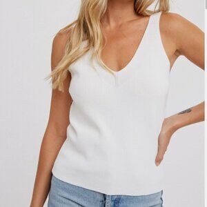 V Neck Knit Tank (comes in two colors)
